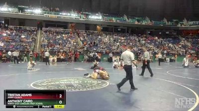 1A 152 lbs Quarterfinal - Anthony Cairo, North East Carolina Prep School vs Tristan Adams, Avery County