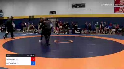 74 kg Round Of 64 - Sammy Cokeley, Indiana RTC vs Alec Pantaleo, Titan Mercury Wrestling Club (TMWC)