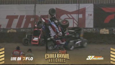 Last-Lap Pileup In Lucas Oil Chili Bowl B-Main