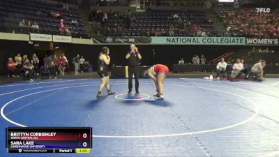 191 lbs 5th Place Match - Sara Lake, Lindenwood University vs Brittyn Corbishley, North Central (IL)