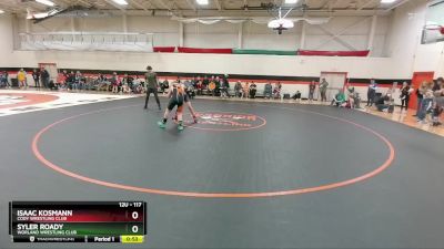 117 lbs Semifinal - Syler Roady, Worland Wrestling Club vs Isaac Kosmann, Cody Wrestling Club