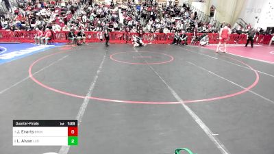 165 lbs Quarterfinal - Jamie Evarts, Brookline vs Lucas Alvan, Ludlow