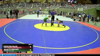 70 lbs Cons. Round 2 - Katelynn Miller, North Medford Youth Wrestling vs Braelyn Kirkhart, Oakridge Mat Club