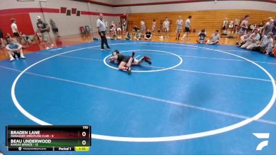 110 lbs Round 1 (6 Team) - Beau Underwood, Kansas Bronze vs Braden Lane, Marauder Wrestling Club