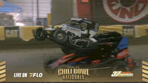 Austin Barnhill Makes Perfect Landing After Chili Bowl Rollover
