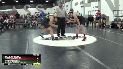 209 lbs Round 2 (8 Team) - Bradley Rivera, Elite Ath Club DZ (IN) vs KNOX MCKIBBEN, West Shore Wrestling Club