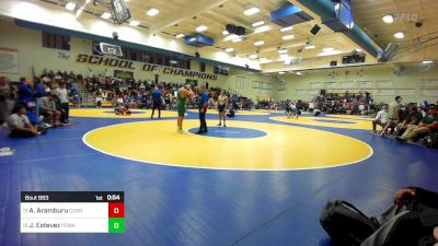 160 lbs Consi Of 8 #1 - Antonio Aramburu, Corona Del Mar vs Jack Estevez, Poway