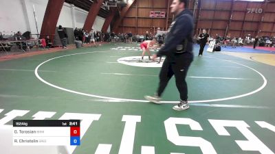 152A kg Semifinal - Gregory Torosian, Birmingham vs Ronnie Christolin, Greens Farms Academy