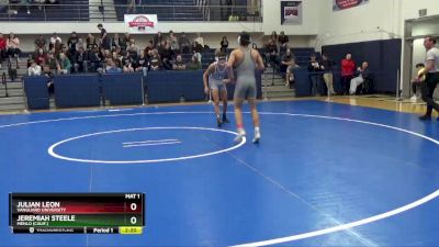 133 lbs Cons. Round 3 - Julian Leon, Vanguard University vs Jeremiah Steele, Menlo (Calif.)