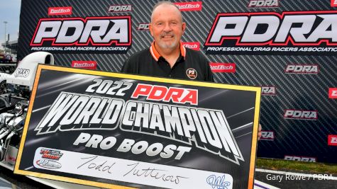 Todd 'King Tut" Tutterow accepts his 2022 PDRA World Championship Trophy