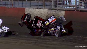 Sam Hafertepe Jr. Upside-Down In East Bay Heat Race