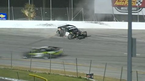Burt Myers Pounds Wall At New Smyrna Speedway