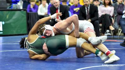 3A-220 lbs 1st Place Match - Ben Kueter, Iowa City, City High vs Joseph Lewis, Dubuque Hempstead