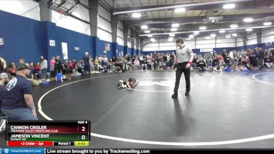 46-47 lbs Round 4 - Jameson Vincent, Patriot WC vs Cannon Crisler, Treasure Valley Wrestling Club