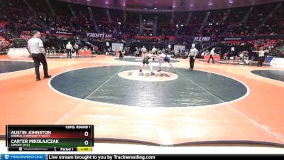 2A 126 lbs Cons. Round 1 - Carter Mikolajczak, Lemont (H.S.) vs Austin Johnston, Normal (Community West)