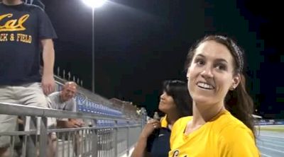 Deborah Maier with the biggest cheering section at 2012 NCAA D1 Outdoor Champs