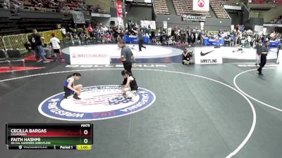 69 lbs Semifinal - Cecilla Bargas, California vs Faith Hashmi, So Cal Hammers Wrestling