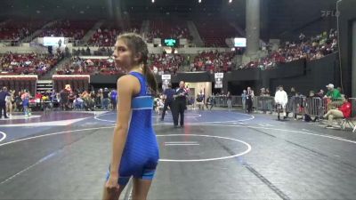 90 lbs Quarterfinal - Sophia Garza, Ascend Wrestling Academy vs Aspen Ayers, Deer Lodge Wrestling