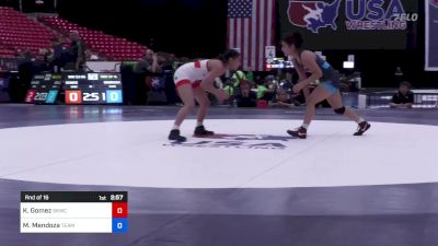 53 kg Rnd Of 16 - Katie Gomez, Sunkist Kids Wrestling Club vs Melanie Mendoza, Team Tornado Wrestling Club