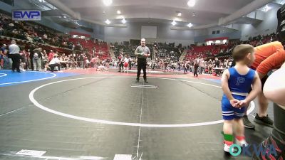 35 lbs Semifinal - Legend Morgan, Pawnee Peewee Wrestling vs Everett Long, Pryor Tigers