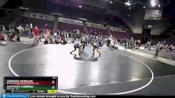 130 lbs Round 2 (10 Team) - Jameson Wheeler, Black Fox Wrestling Academy vs Santiago CABRERA, Team NV