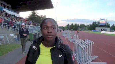 Crystal Emmanuel 100 winner at the 2012 Victoria Intl Track Classic