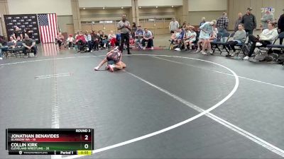 76 lbs Round 3 (8 Team) - Collin Kirk, Cleveland Wrestling vs Jonathan Benavides, Glasgow WA