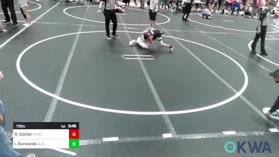 70 lbs Consi Of 8 #2 - Brooks Gallier, Verdigris Youth Wrestling vs Ira Surowiak, Black Fox Wrestling Club