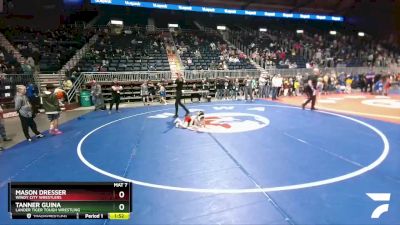 71 lbs Quarterfinal - Mason Dresser, Windy City Wrestlers vs Tanner Guina, Lander Tiger Tough Wrestling