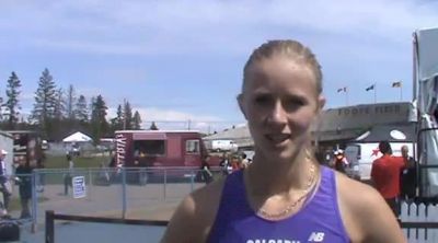 High school stud Sage Watson happy after PB in the 400 2012 Donovan Bailey Invitational