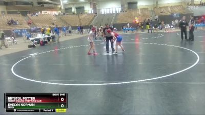 112 lbs 5th Place Match - Brystol Potter, Higher Calling Wrestling Club vs Evelyn Norman, TNWA