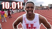 Houston's Shaun Maswanganyi Runs 100m NCAA LEAD (10.01)