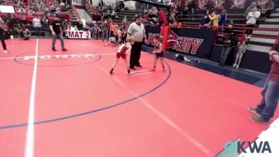 61 lbs Semifinal - Joseph Kidwell, Team Tulsa Wrestling Club vs Ryan Wellman, Perry Wrestling Academy