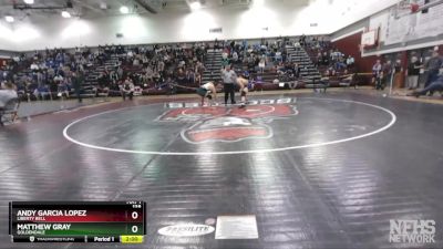 138 lbs Quarterfinal - Andy Garcia Lopez, Liberty Bell vs Matthew Gray, Goldendale