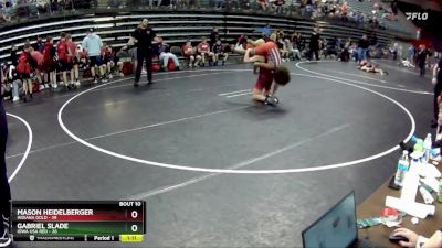 160 lbs Finals (8 Team) - Gabriel Slade, Iowa USA Red vs Mason Heidelberger, Indiana Gold