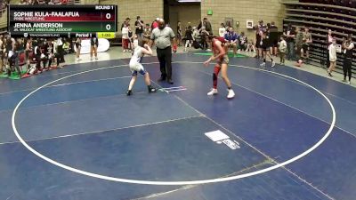 85-91 lbs Round 1 - Jenna Anderson, Jr. Wildcat Wrestling Associat vs Sophie Kula-Faalafua, Pride Wrestling