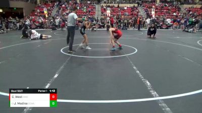 76 lbs Champ. Round 2 - Jaden Medina, Dodge City Wrestling Academy vs Christian West, Maize Wrestling Club