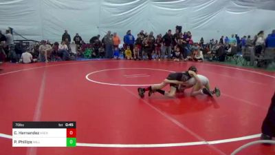 70 lbs Consi Of 8 #2 - Chase Hernandez, Arendtsville vs Parker Phillips, Williamsport