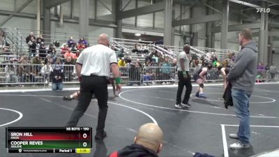 190 lbs Quarterfinal - Cooper Reves, Abilene vs Sron Hill, Maize