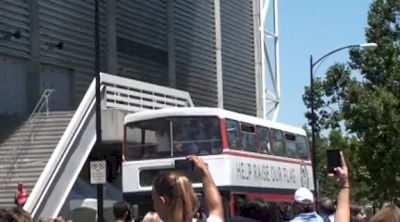 Outside the Olympic Trials - just before the raising of the Olympic flag!