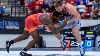 97 kg Semis - J'den Cox, Cliff Keen Wrestling Club / TMWC vs Samuel Mitchell, Bulls Wrestling Club