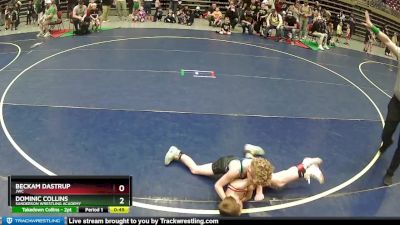 56 lbs Champ. Round 2 - Dominic Collins, Sanderson Wrestling Academy vs Beckam Dastrup, JWC