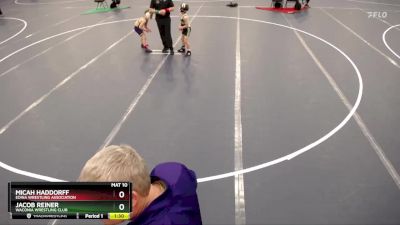 Cons. Round 1 - Micah Haddorff, Edina Wrestling Association vs Jacob Reiner, Waconia Wrestling Club