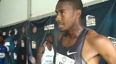 Dexter Faulk patient in the blocks  2012 Eugene Olympic Tream Trials