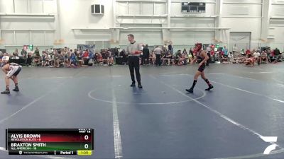 84 lbs Semis & 1st Wrestleback (8 Team) - Alyis Brown, Revolution Elite vs Braxton Smith, All American