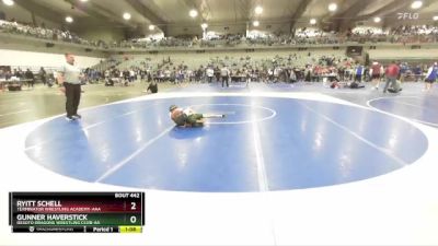 65 lbs Quarterfinal - Ryitt Schell, Terminator Wrestling Academy-AAA  vs Gunner Haverstick, Desoto Dragons Wrestling Club-AA 