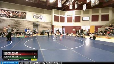 98-107 lbs Round 1 - Crystal Olson, Top Of Utah Wrestling Club vs Nevaeh Taylor, Grantsville Wrestling Club