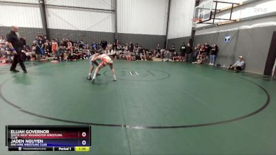 92 lbs Round 4 - Elijah Governor, South West Washington Wrestling Club vs Jaden Nguyen, Ono Kine Wrestling Club