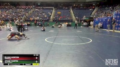 2A 106 lbs Champ. Round 1 - Elijah Horton, Morehead vs Stone Martin, West Stanly
