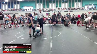 68 lbs Quarterfinals (8 Team) - Trevor Lindquist, U2 Upstate Uprising vs Parker Lopez, Misfits United